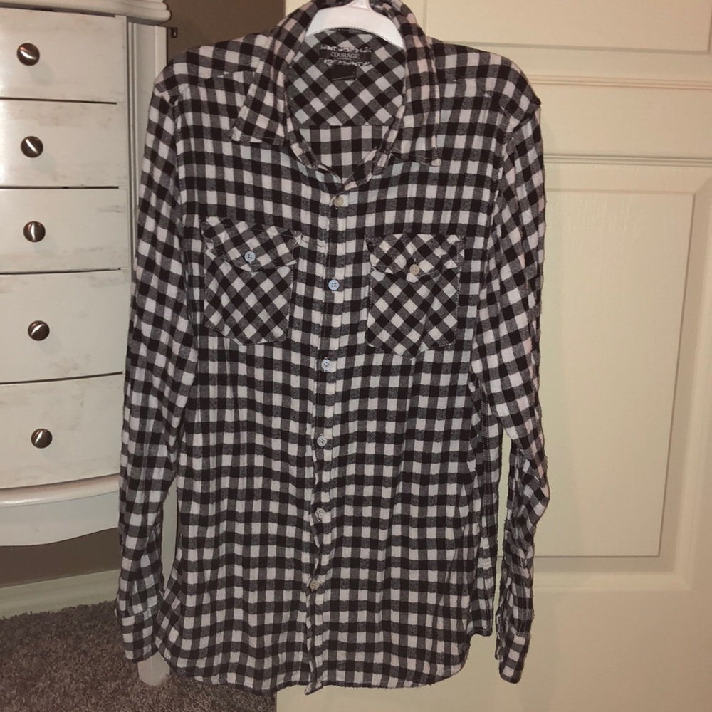 Black/white flannel